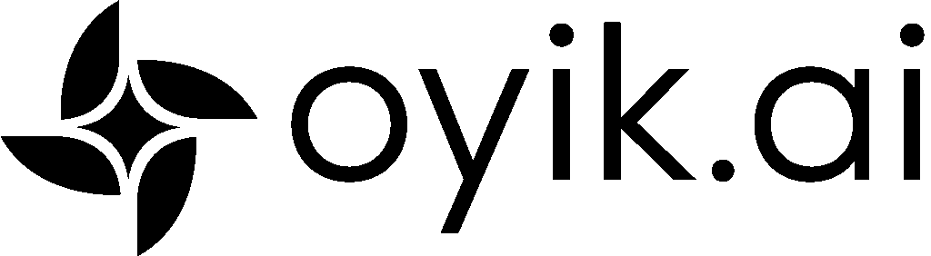 Official Oyik.AI logo for an AI automation agency in the UK and best autonomous AI agent agency in black