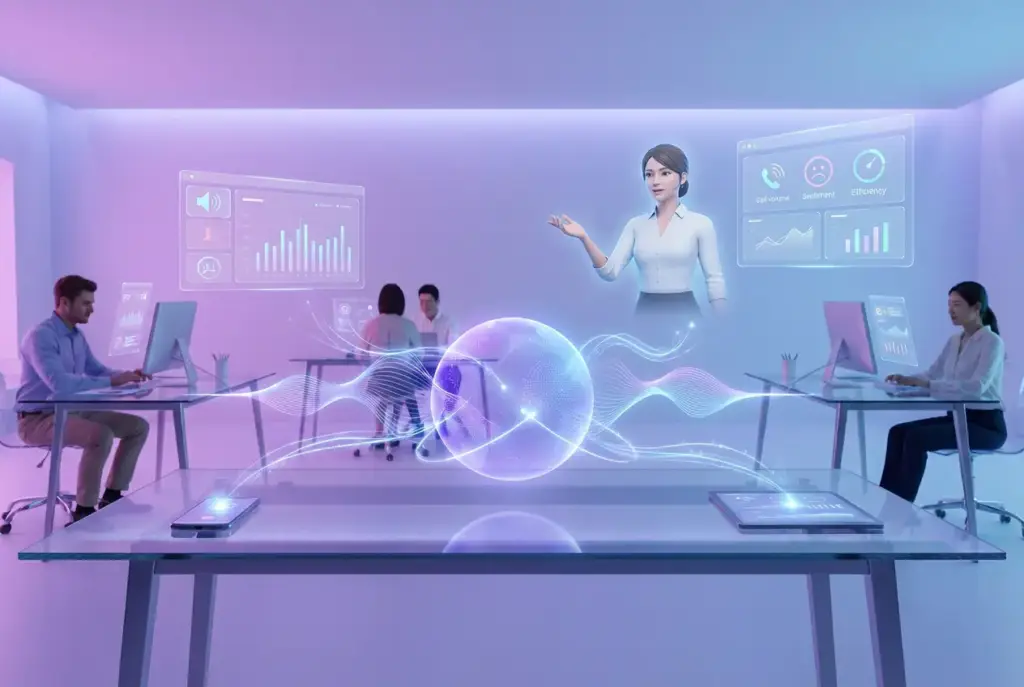 image 1 of AI voice and chat agent service page of AI automation agency UK