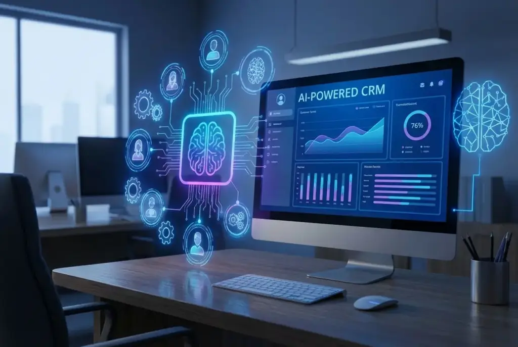image 1 of crm and lead automation service page of AI automation agency UK