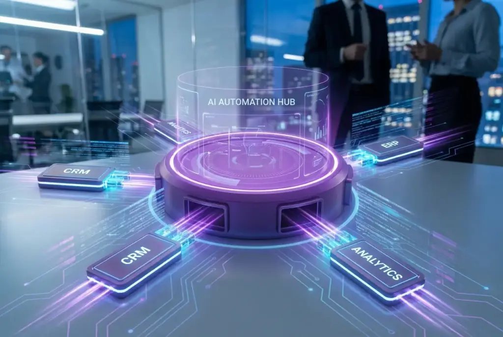 Image 1 of system integration service page of AI automation agency UK