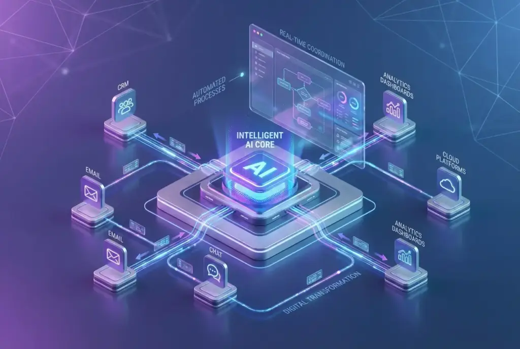 Image 2 of workflow automation service page of AI automation agency UK